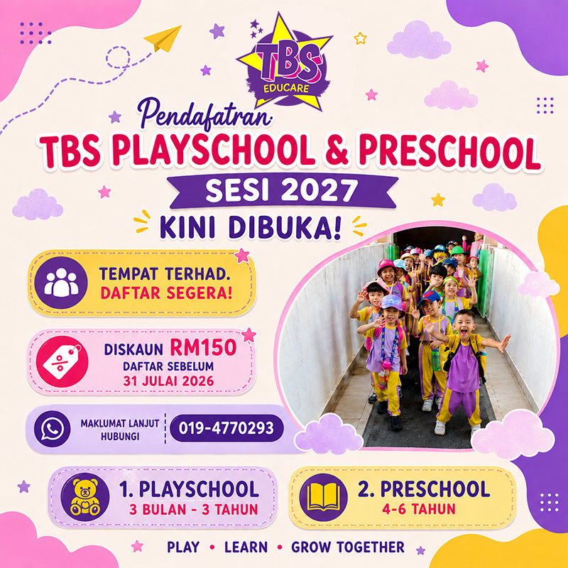 Pendaftaran Tadika Bijak Sinar Sesi 2027